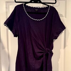 Talbots navy knit dress 2XP